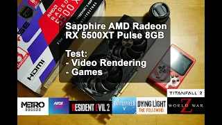 i3 8100 + Sapphire Pulse Radeon RX 5500 XT 8GB. Video Rendering And Gaming Test [Indonesia]