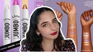 ARE THE NYX JUMBO HIGHLIGHTER STICKS WORTH IT?! | Review + 6 HR Wear Test