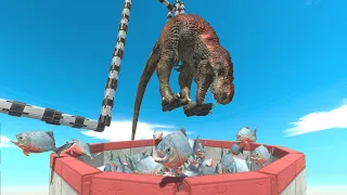 Save T-Rex from Piranha Hole |  Animal Revolt Battle Simulator