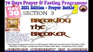 Day 30 MFM 70 Days Prayer & Fasting Programme 2021.Prayers from Dr DK Olukoya, General Overseer, MFM