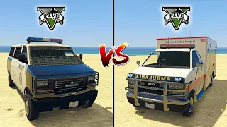 Police Van vs Ambulance truck in GTA 5 - WHO IS BEST?