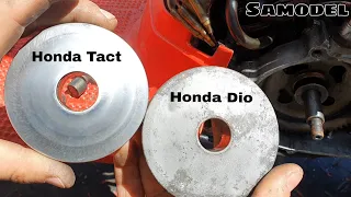 Замена вариатора Honda Tact AB07 #15