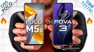 POCO M5s VS POVA 3 | Camera | Body | AnTuTu Benchmark | Display | Full Comparison.