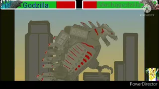 Godzilla and Kong vs Mechagodzilla Pivot Animation with healthbars