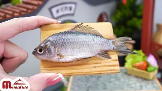 How To Steamed Fish Head With Diced Hot Red Peppers At Home | ASMR Cooking Mini Food