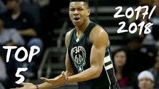 Giannis Antetokounmpo TOP 5 spin moves 2017/2018 NBA season