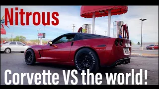 Nitrous Corvette VS The World!! (Turbo Truck, R1, Cts-V And More!)