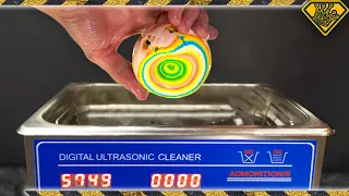Dissolving a Jawbreaker with Ultrasonic Vibrations is Oddly Satisfying