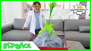 Experimento de ciencia de volcanes de bricolaje con Ryan's World Español