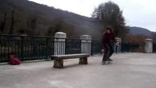 NaTas session secret spot 2010 Noseslide big spin out