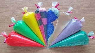 Making Crunchy Slime with Piping Bags #117