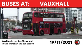 London buses at Vauxhall 19/11/2021