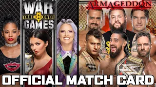 TEW 2020 - WWE | NXT Takeover WarGames & Armageddon 2022 Official Match Card