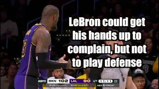LeBron Literally Complained More Times than he Played Defense: Lakers / Nets Jan 19 2024