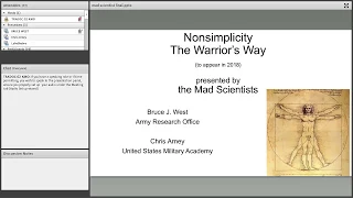 Mad Scientist Speaker Series: Non-simplicity- The Warriors Way