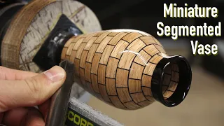 How To Make A Miniature SEGMENTED Vase (Woodturning A Thin Walled Vase)