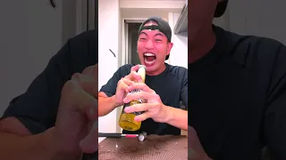 SHAKE BEER CHALLENGE! 🤣😭 #funny #tiktok #shorts #comedy #beer #challenge