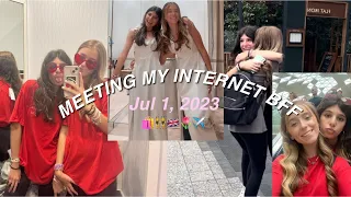 MEETING MY INTERNET BEST FRIEND 🛍️🌷✈️💕