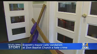 Everett Mayor Calls Vandalism At Zion Baptist Church 'A Hate Crime'