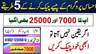 Ehsaas Program Ke Paise Kaise Check Karen | BISP Payment Check By CNIC | 7000 Check Karne MaheerGul