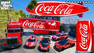 GTA 5 - Stealing COCA-COLA CARS with Franklin! (Real Life Cars #68)