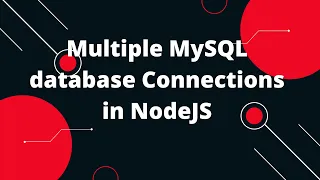 How to connect multiple database in node js