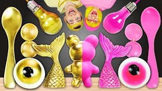 Gold Food VS Pink Food Challenge 디저트 챌린지 Mukbang by HAHABOO