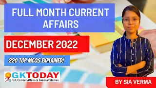 December 2022  Full Month Current Affairs | GK Today Monthly Current Affairs