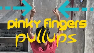 Pinky finger pullups || Pinky finger chinups || Pinky finger exercise