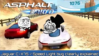 1200 km/h !? / Asphalt Nitro | Jaguar C-X75 Speed Light bug clearly explained