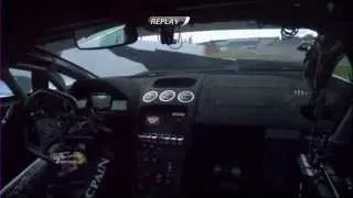 Adrian Newey crashes Lamborghini on formation lap at 2013 Silverstone