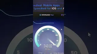 Airtel Xtreme fibre speed test 100 MB/PS