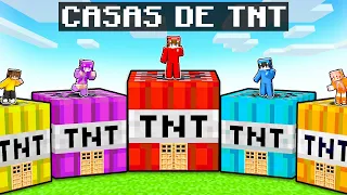 Hice CASAS DE TNT SEGURAS en Minecraft!