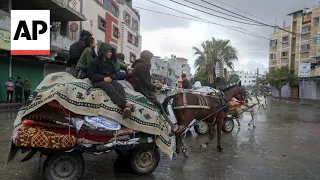 Palestinians reach Muwasi after leaving Rafah