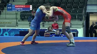 1/4 WW - 50 kg: D. KHVOSTOVA (RUS) v. M. LEORDA (MDA)