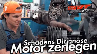 Zerlegen des 2-Ventil Boxer Motors für den Umbau SWT-SPORTS Nr. 163  - Was für ein Schrottplatz