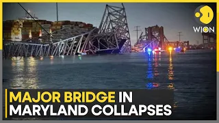 Baltimore Bridge Collapse: Bridge collapses after cargo ship struck it | WION