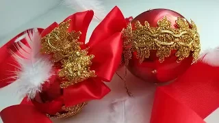 Новогодние шары СКРАПБУКИНГ" / DIY "Christmas decor " МАСТЕР КЛАСС ✄ Tanya Filatova