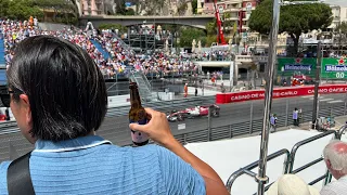 Yacht and terrace views of the Monaco Grand Prix 2022 - F1 Race.