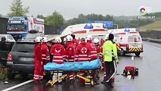 Schwerer Verkehrsunfall auf der A8 führt zu massiven Staus und vier Verletzten