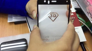 Xiaomi mi 6 install tempered glass 3d full edge curved original bye icase