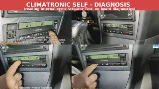 D.I.Y:VW Climatronic self - diagnosis (Reading Internal Errors, Actuator Test, On Board Diagnostics)