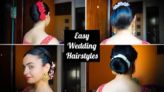 3 Easy BUN HAIRSTYLES for WEDDINGS | 1 DONUT 3 HAIRSTYLES