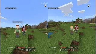 Minecraft Survival Ep 1 in Split Screen