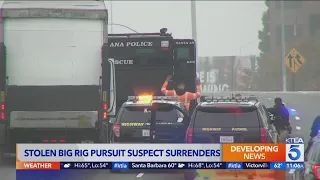 SoCal driver in stolen big rig pursuit surrenders