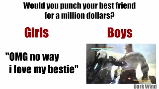 Would you punch your best friend for a million dollars? (Metal Gear Rising meme)