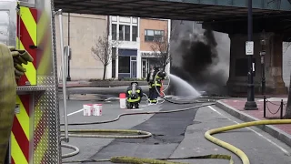 Boston Firefighters Battle Explosive Manhole Fire in the West End