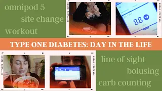 type 1 diabetes day in the life: workout, Omnipod 5 site change, O5/dexcom "line of sight"