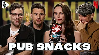 "That's DISGUSTING!" 🤣 Theo James & The Cast Of The Gentlemen RANK British Pub Snacks |The Gentlemen