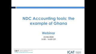 Webinar: NDC accounting tools: the example of Ghana